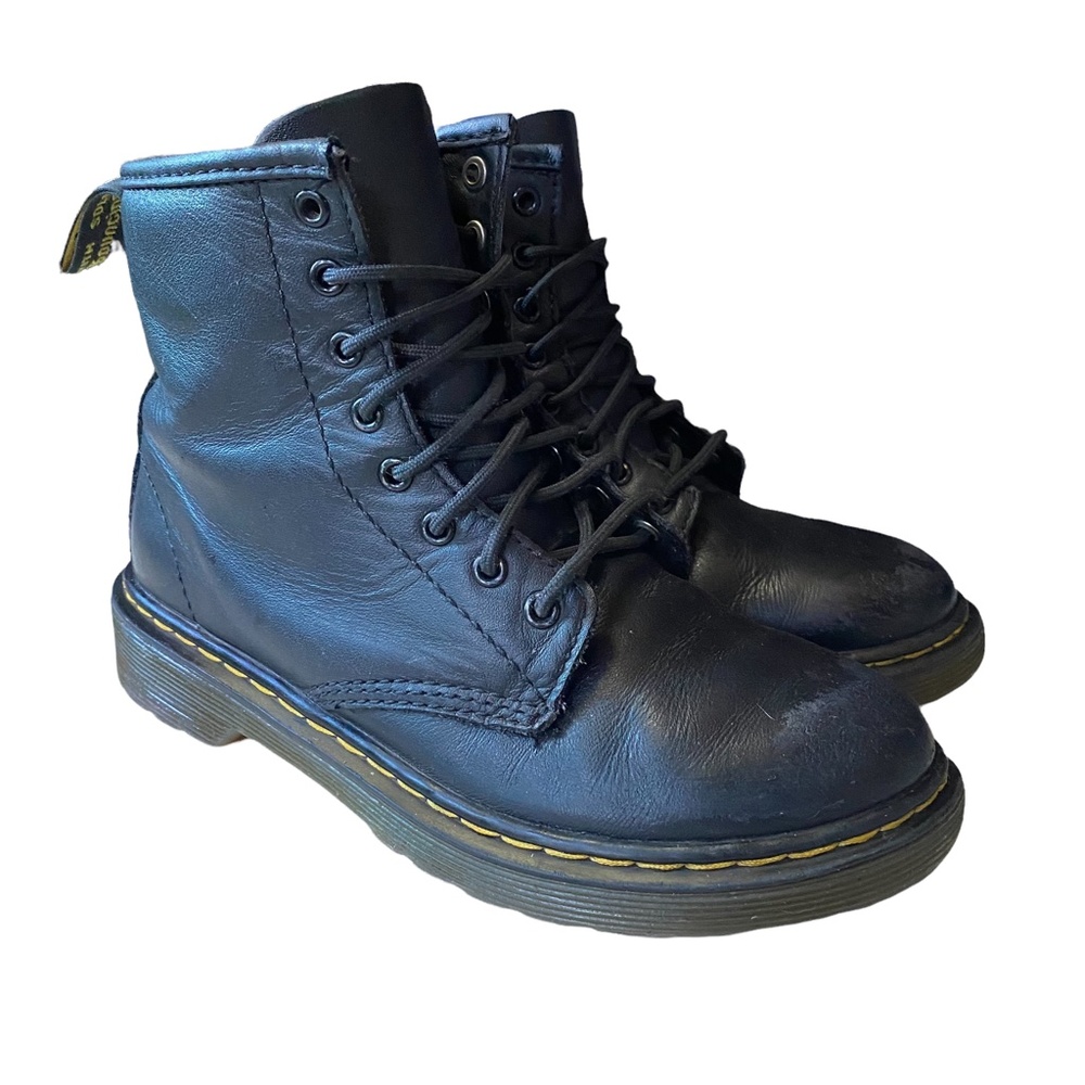 Dr. Martens Docs Black Zip Up Made In England 1460 Classic 8 Eye Boots Sz1